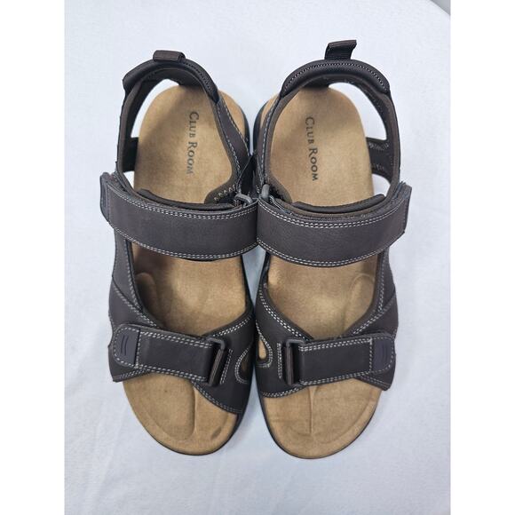 Club Room Men's Douglas Strap Sandals Brown Size 13M NWT - Picture 2 of 6